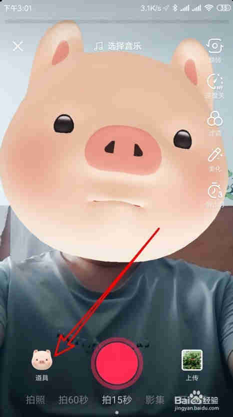 抖音上的豬頭特效怎么弄